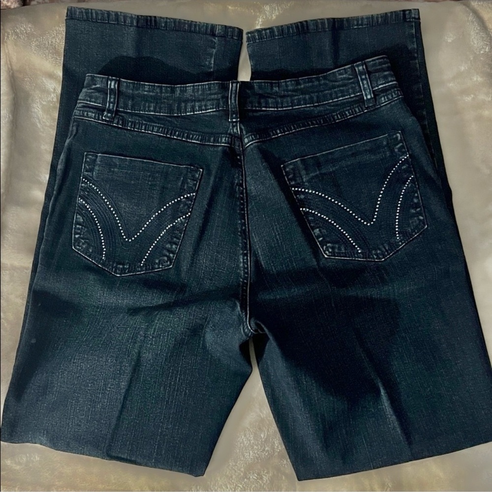 🔴 CLEARANCE🔖 FRENCH DRESSING 👖 RHINESTONE OLIVIA FLARE STRETCH JEANS Women’s 10